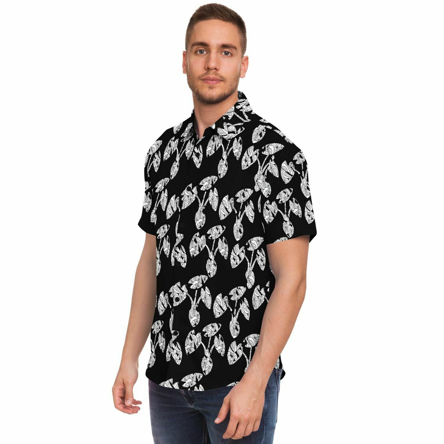 Kalo Print Aloha Shirt