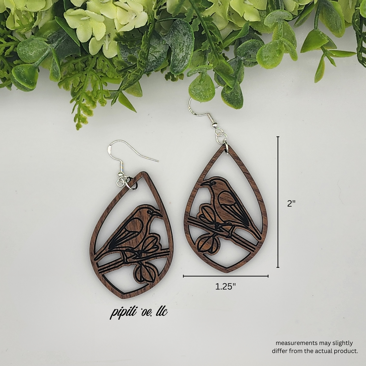 Apapane Bird Earrings