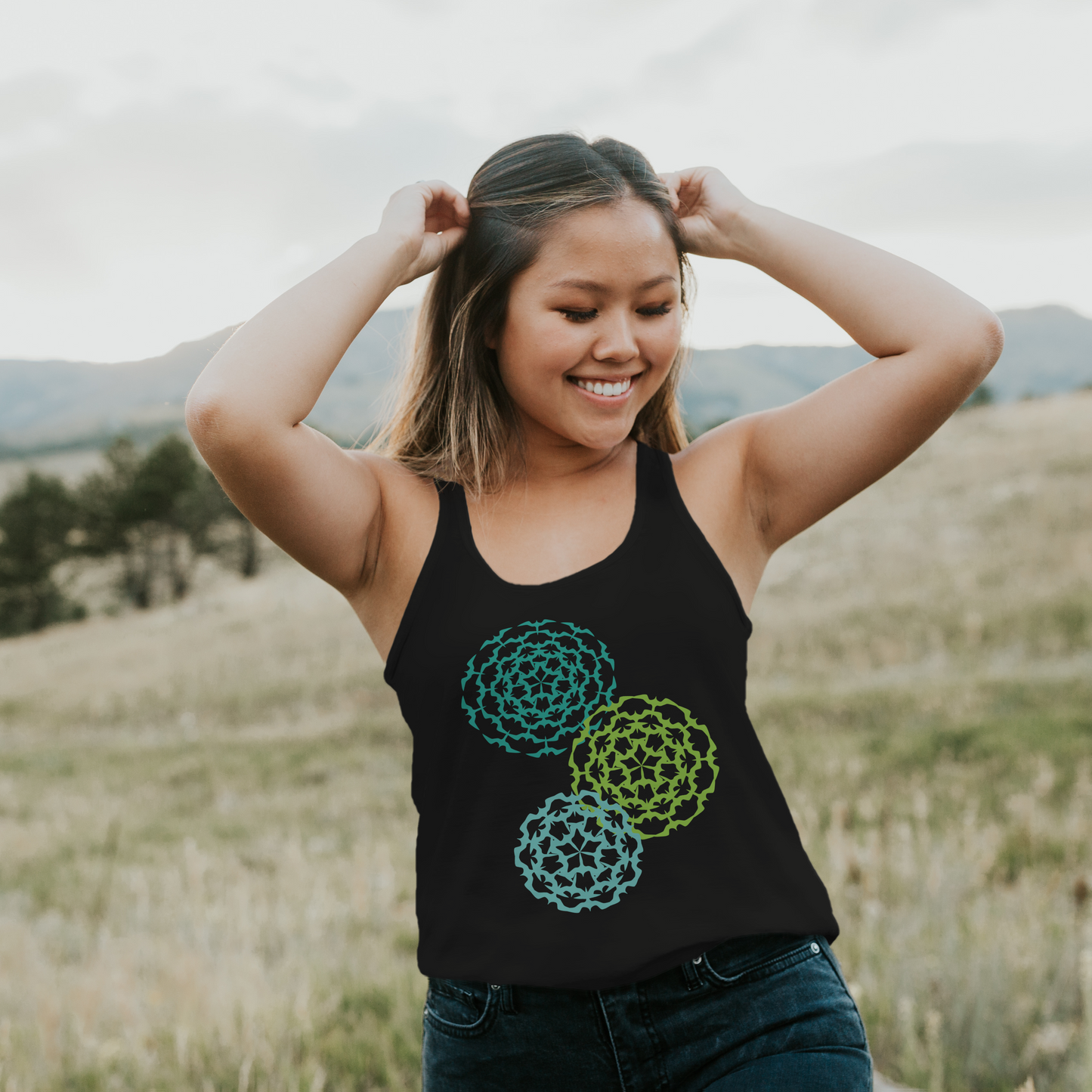 Iwa Bird Mandala Racerback Tank