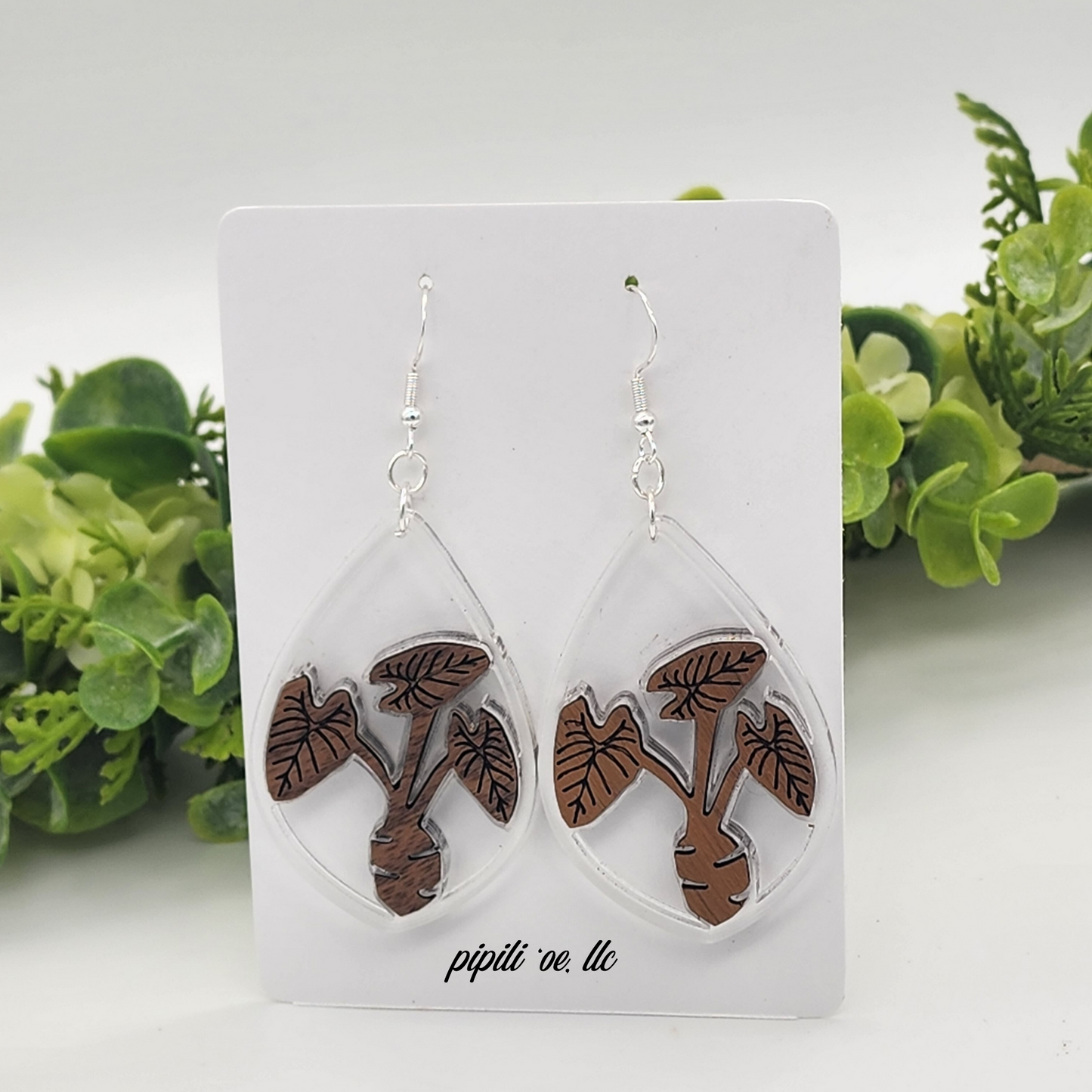 Kalo (Taro) Plant Earring