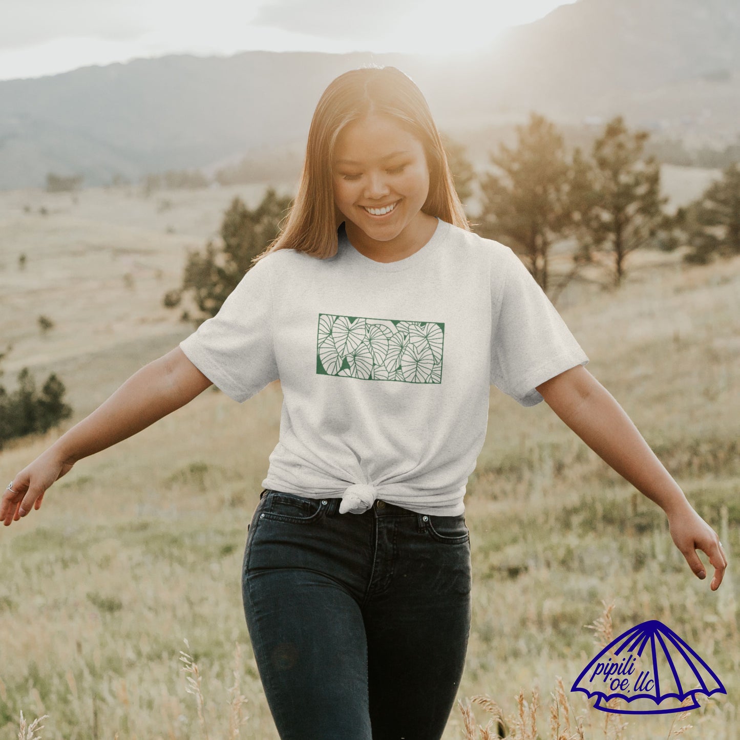 Taro Patch T-Shirt - Block Print Inspired