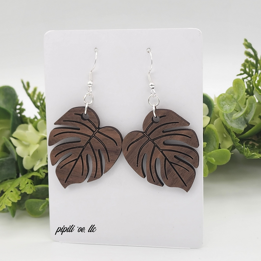 Monstera Leaf Earrings