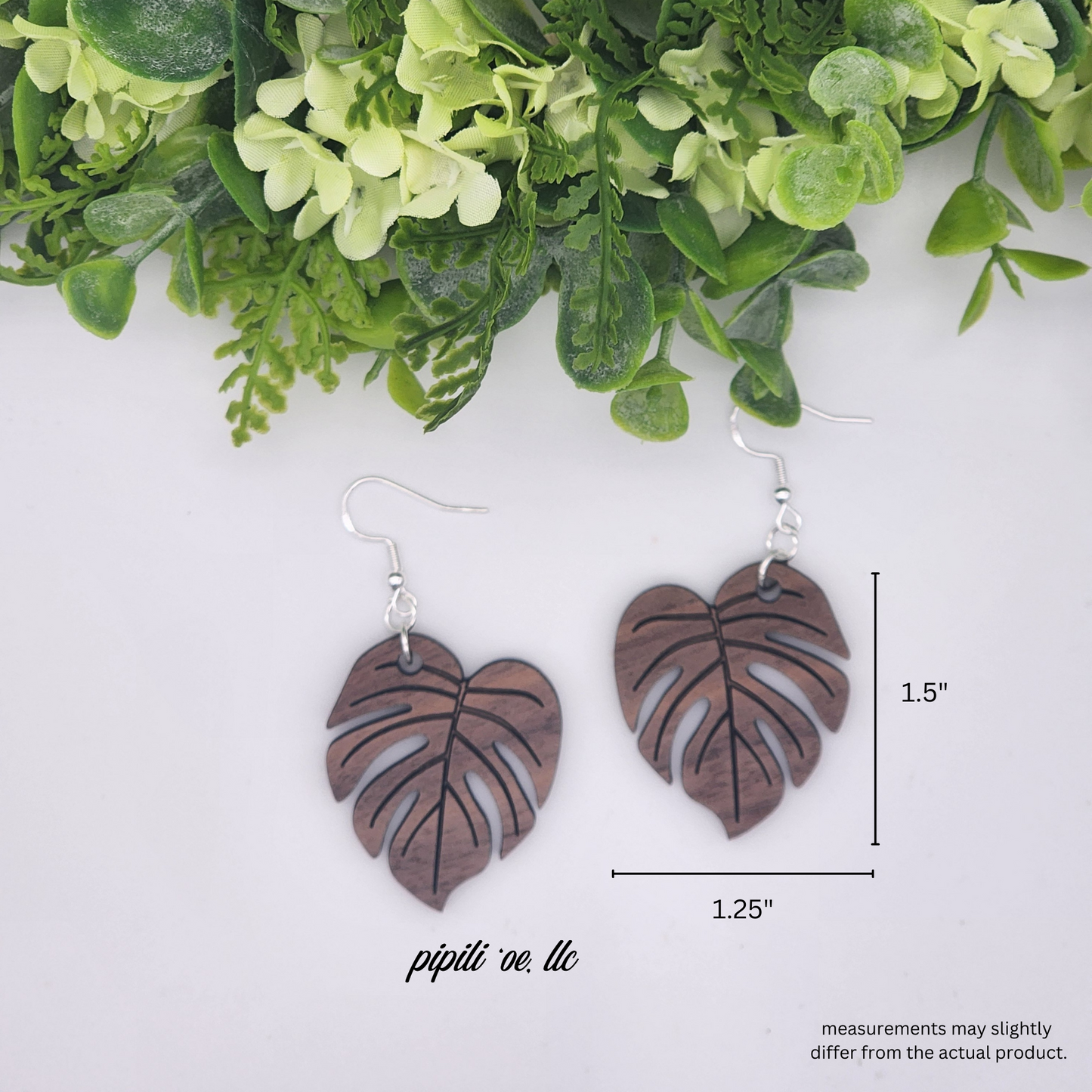 Monstera Leaf Earrings