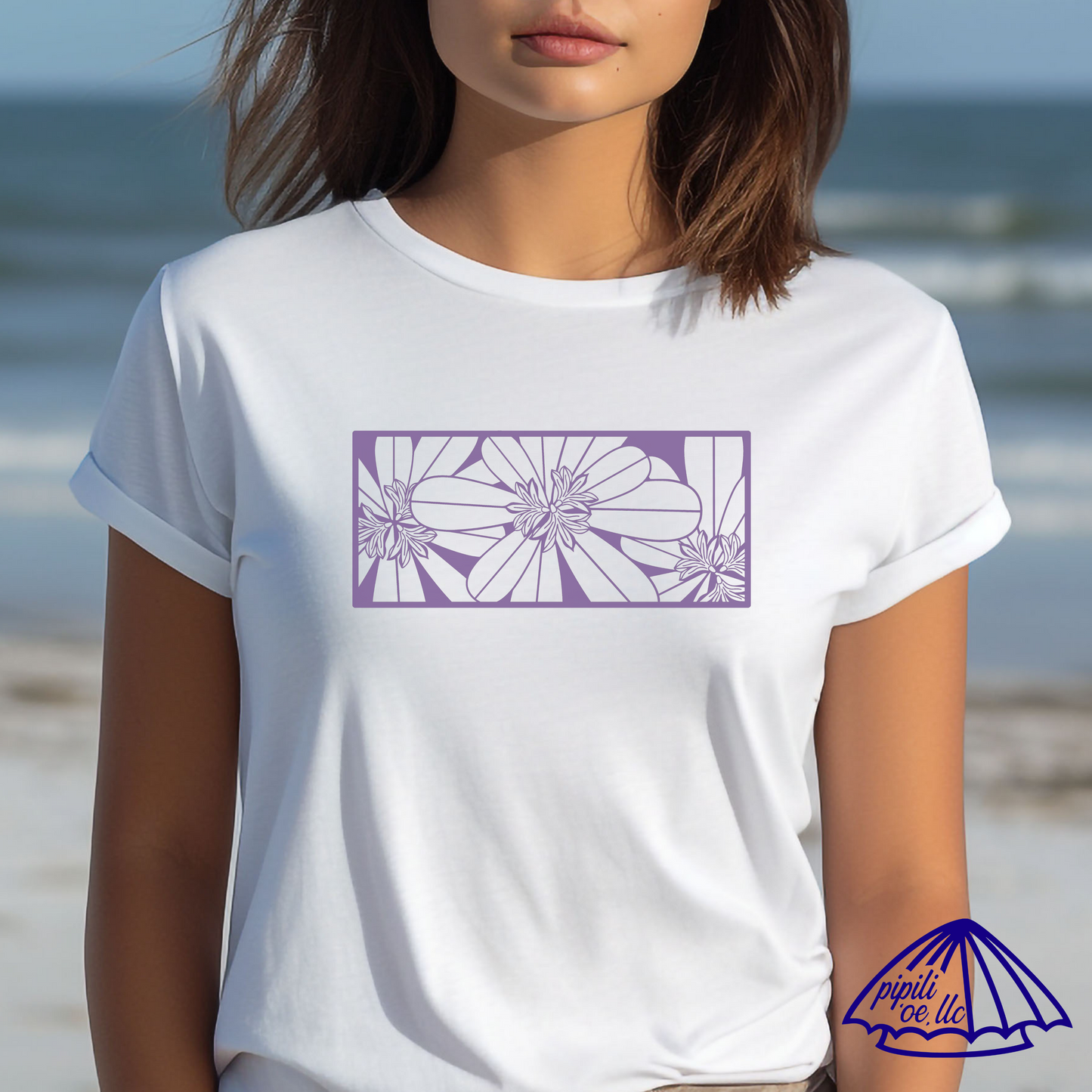 Naupaka T-Shirt - Block Print Inspired